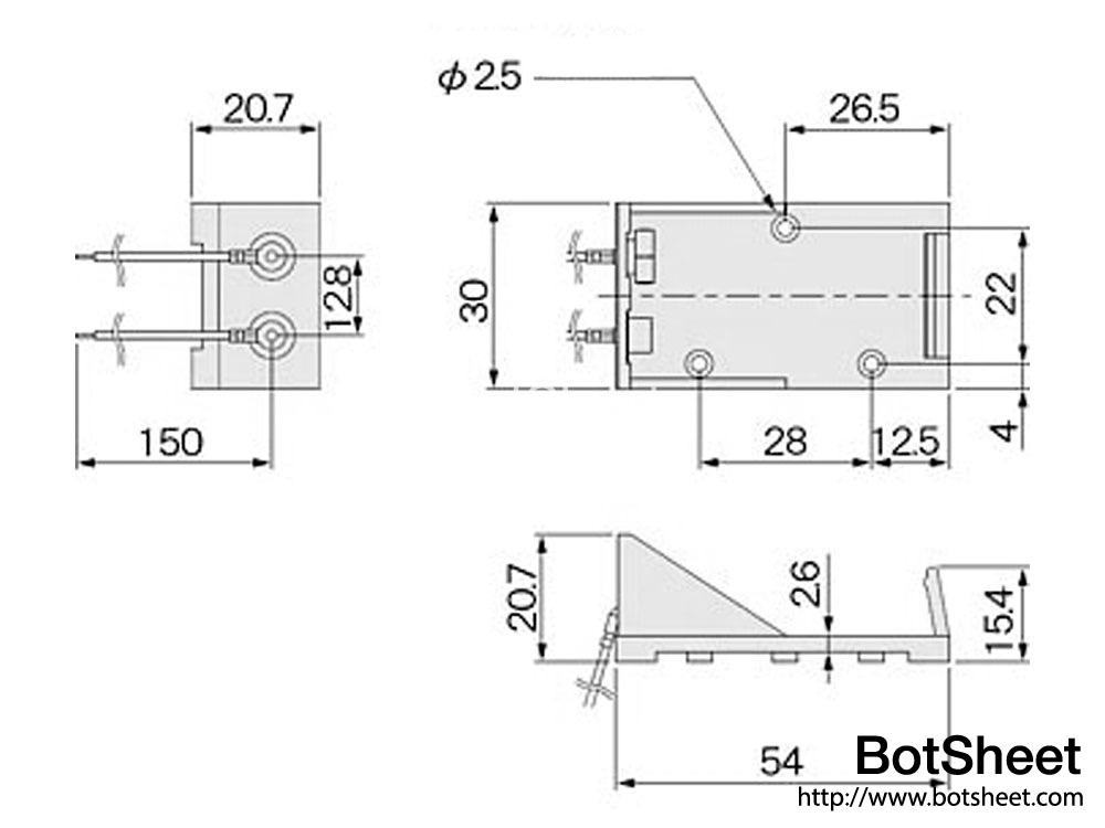 9v-battery-holder-dimension