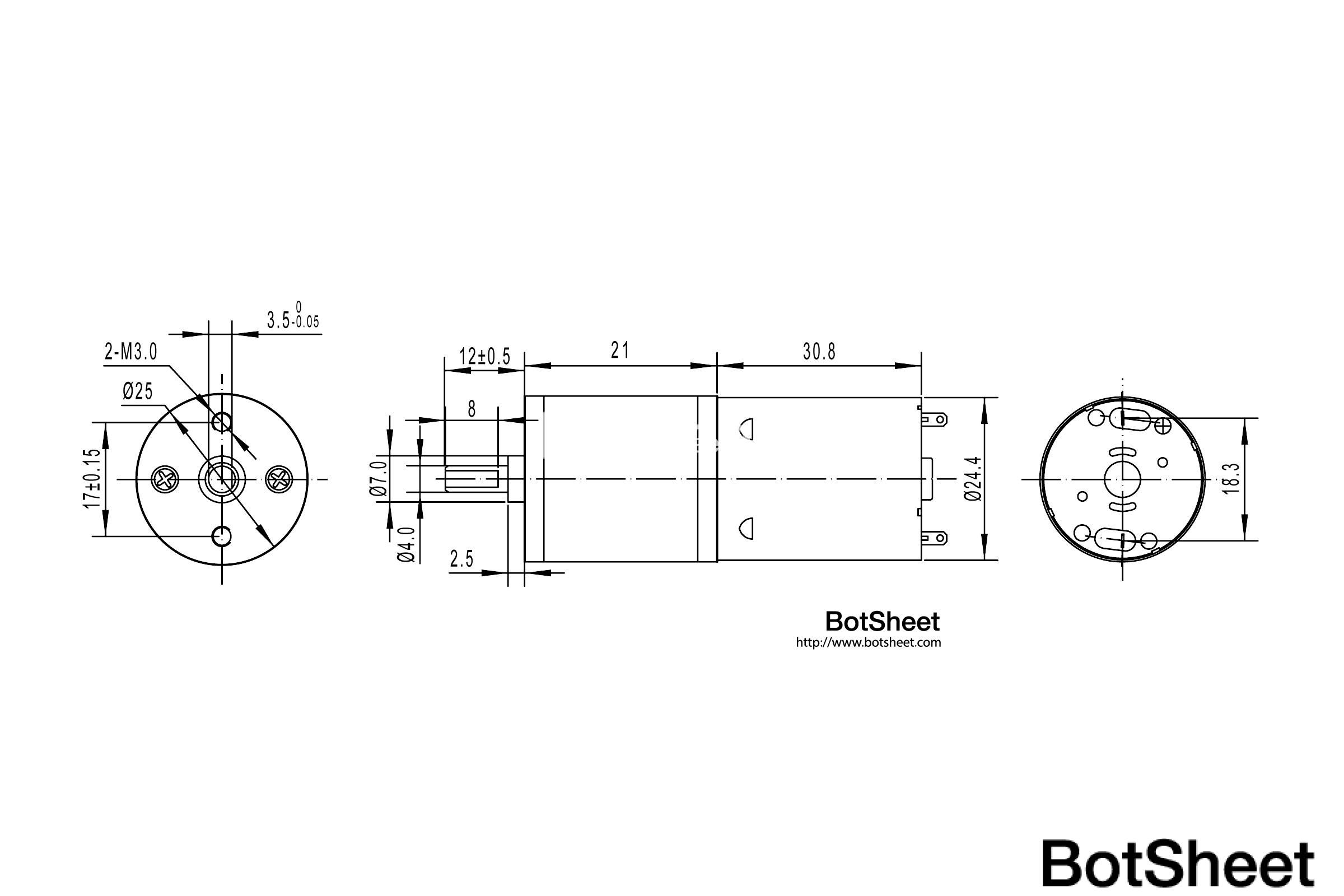 gm25-370-dc-gear-motor-size