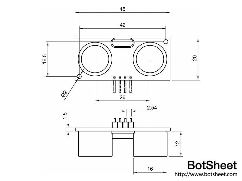 ultrasonic-ranging-sensor-hc-sr04-dimension