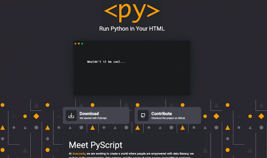 Anaconda發佈新項目PyScript，讓Python程式碼也能在瀏覽器執行