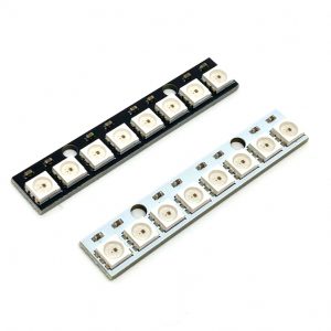 neopixel-stick-5050-rgb-led-ws2812-8-01 長方形 NeoPixel 5050 RGB 彩色 LED 模組 (內置WS2812驅動晶片)