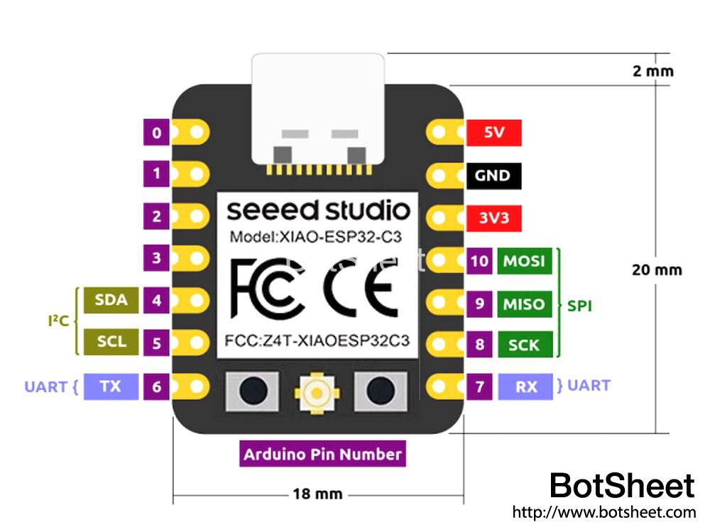 seeed-studio-xiao-esp32c3-dimension